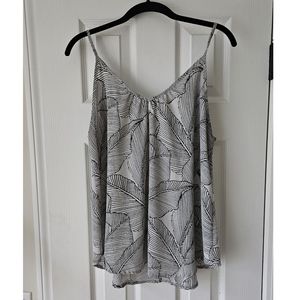 Black & White Palm Print Tank Top